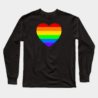 Rainbow Heart Pride Long Sleeve T-Shirt